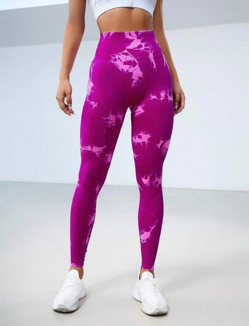 Legging yoga Tie Dey pink WHITE