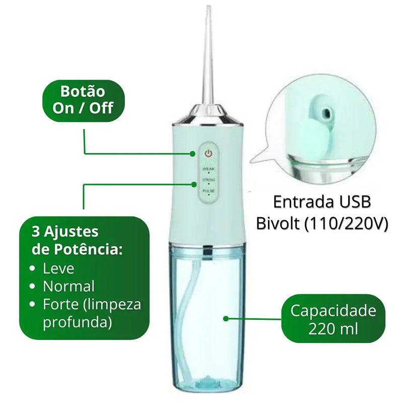 Irrigador Oral PowerClean® - Limpeza Completa [40% OFF]