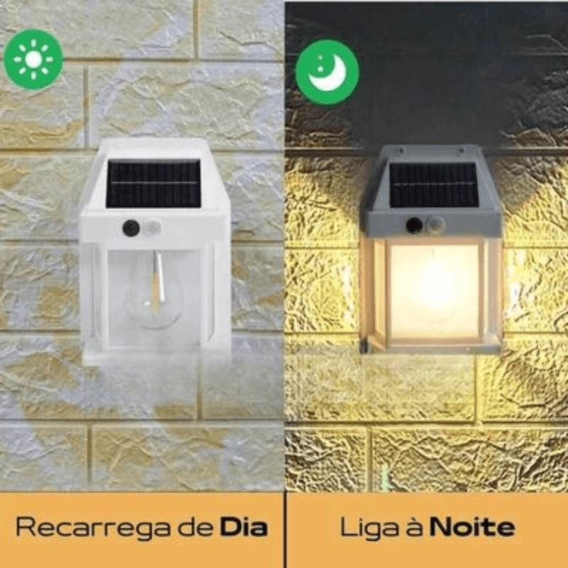 Luminária Solar com sensor de presença Ecoluz